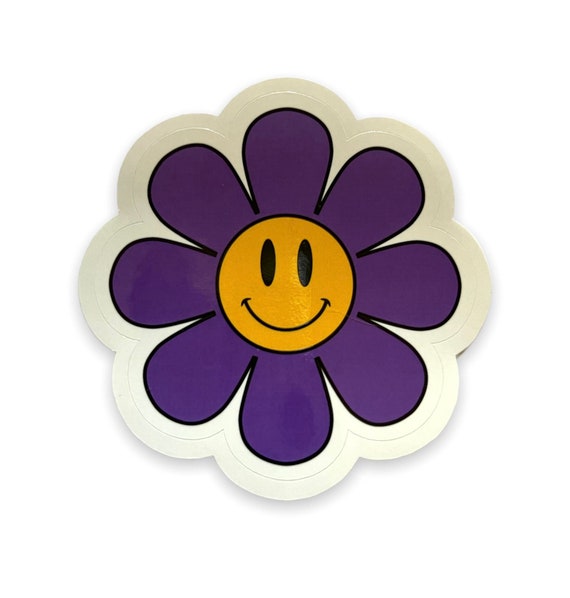 DISCONTINUED in Stock Deep Violet Purple Plum Flower Power Vinyl Sticker -   Canada