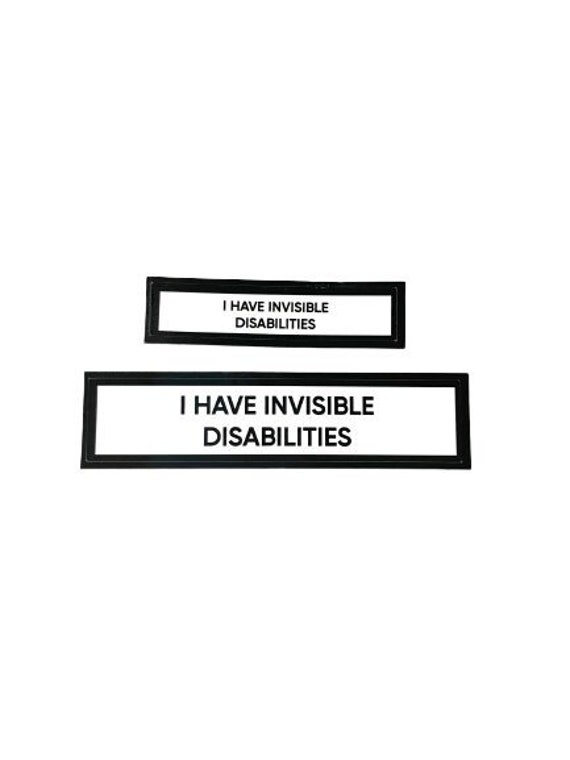 I Have Invisible Disabilities Communication Stickers Set of 2