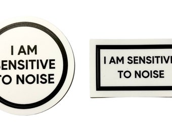 I Am Sensitive To Noise Vinyl Sticker, Auditory Processing Disorder Vinyl Sticker, Sounds Pride Sticker, Noise Sticker