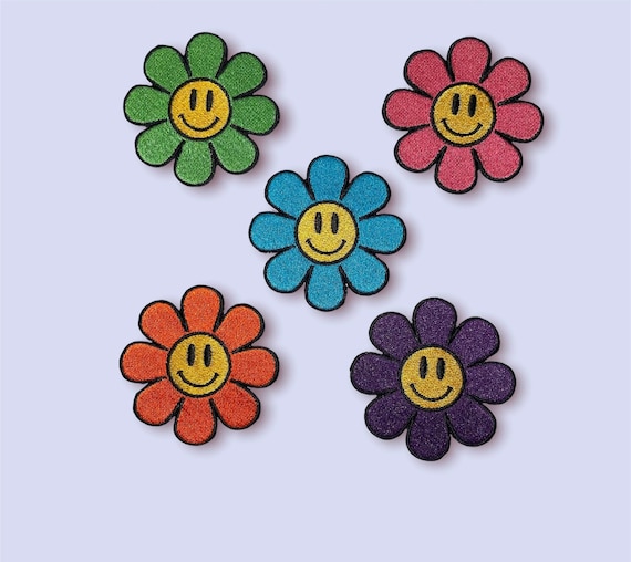 DISCONTINUED in Stock Flower Power Iron on Patch, Flower Patch, Hippie Patch,  Retro Patch, 90s Patch, 60s Patch, 1970s 