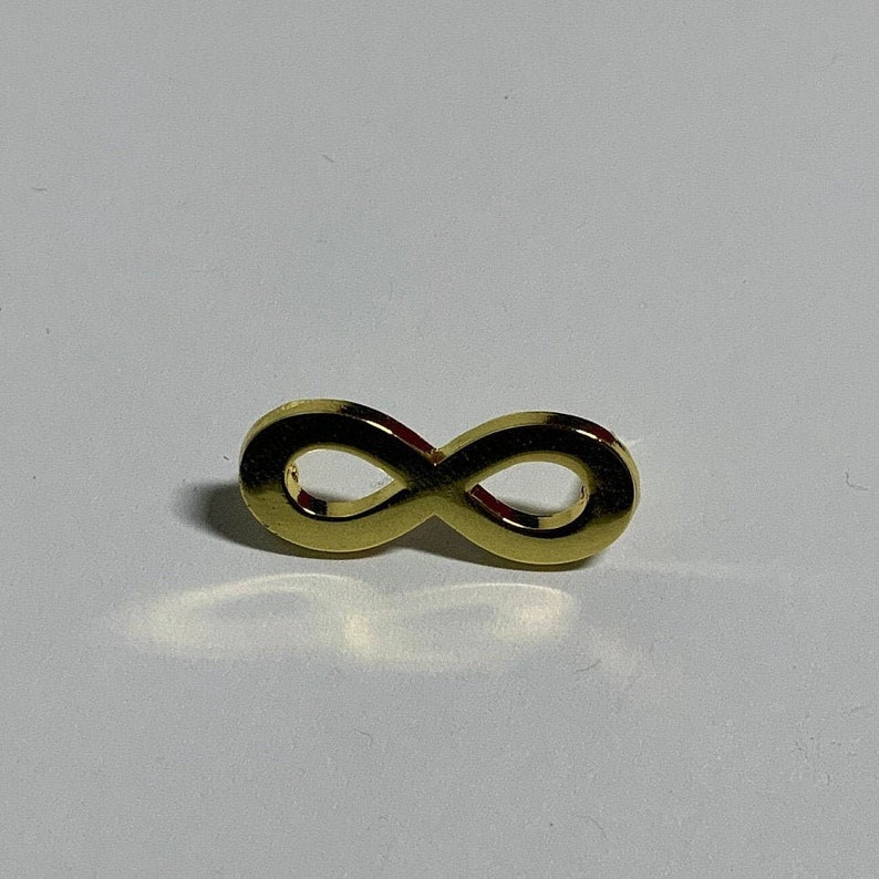 Mini Autistic Pride Infinity Gold Enamel Pin Brooch Autism Neurodiversity 1 inch image 3