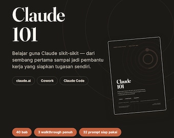 Claude 101 Malay Guide | Beginner's Handbook, 103-Page PDF (Digital Download)