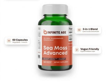 INFINITE AGE Sea Moss Advanced Superfood 1250mg.