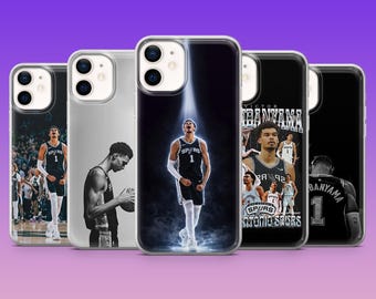 Victor Wembanyama Phone Case Basketball Rokie Cover for iPhone 17Pro, 16, 15, 14, 13, 12, Samsung S26, S25, S24, S23Fe, A16, Pixel 10, 9Pro