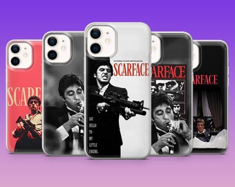 Scarface Phone Case Tony Montana Mob Boss Cover for iPhone 17Pro, 16, 15, 14, 13, 12, Samsung S26, S25, S24, S23Fe, A16, A56, Pixel 10, 9Pro
