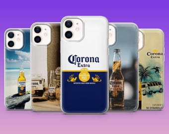 Etui na telefon Corona Extra z motywem piwa Corona do modeli iPhone 17Pro, 16, 15, 14, 13, 12, Samsung S26, S25, S24, S23Fe, A16, A56, Pixel 10, 9Pro