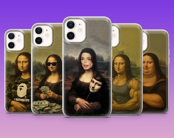 Etui na telefon Mona Lisa z renesansowymi obrazami na iPhone'a 17Pro, 16, 15, 14, 13, 12, Samsung S26, S25, S24, S23Fe, A16, A56, Pixel 10, 9Pro