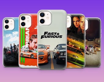 Etui na telefon z motywem "Szybcy i wściekli" Paula Walkera i Vina Diesela do iPhone'a 17Pro, 16, 15, 14, 13, 12, Samsunga S26, S25, S24, S23Fe, A16, Pixela 10, 9Pro