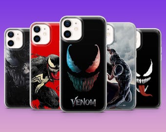 Etui na telefon Venom z motywem Marvela Hero do iPhone'a 17Pro, 16, 15, 14, 13, 12, Samsunga S26, S25, S24, S23Fe, A16, A56, Pixela 10, 9Pro