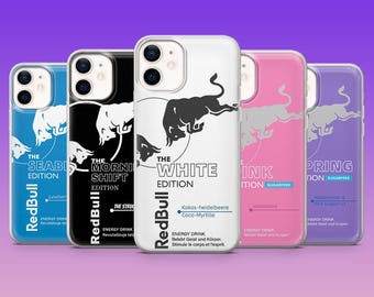 Etui na telefon Redbull z logo Wings i napojem energetycznym do iPhone'a 17Pro, 16, 15, 14, 13, 12, Samsunga S26, S25, S24, S23Fe, A16, A56, Pixela 10, 9Pro