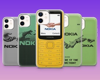 Etui na telefon Nokia w minimalistycznym, nowoczesnym stylu do modeli iPhone 17Pro, 16, 15, 14, 13, 12, Samsung S26, S25, S24, S23Fe, A16, A56, Pixel 10, 9Pro