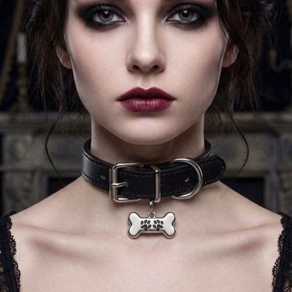 PU Leather Necklace Pendant, Choker Collar, Gothic Necklace Pet Paw, Y2K Accessories, Unisex Accessory for Fashion Punk Cosplay Couple Gift