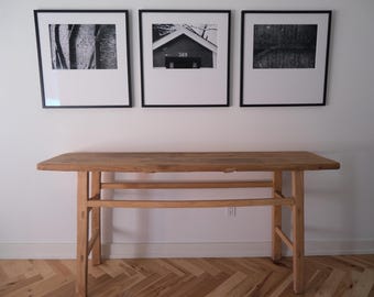 Vintage Console Table | Vintage Console Table | Weathered Console Table | Natural Wood Sofa Table