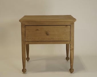 Reclaimed Pine Nightstand | Bedside Table | Rustic Bedroom | Storage Table | Brown, Black and Natural Wood Nightstand