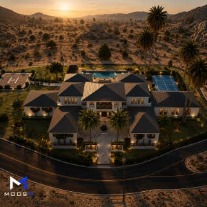 Desert Mansion MLO för FiveM | Lyxig herrgård med pool, tennisbana och helikopterplatta