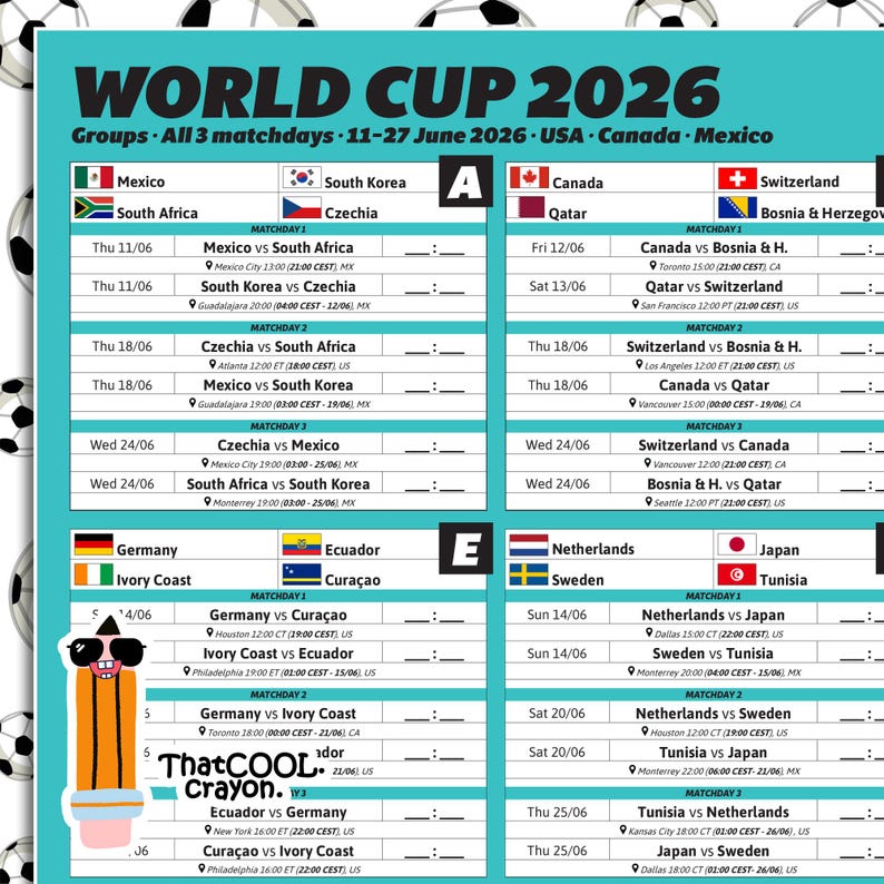 World Cup 2026 Fixture Chart Printable Schedule Bracket A3 PDF world-cup-2026-fixture-chart-printable-schedule-bracket-a3-pdf