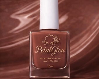 Halal Certified Breathable Nail Polish - Water Permeable - Peel-off - Non Toxic - 10ml - PetalGlow
