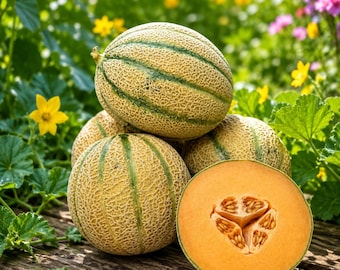 Paquete de cultivo de 50 semillas de melón cantalupo toscano extra dulces
