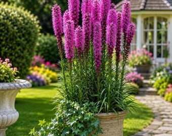 Semillas de Liatris spicata (Estrella Llameante Púrpura), 50 unidades.
