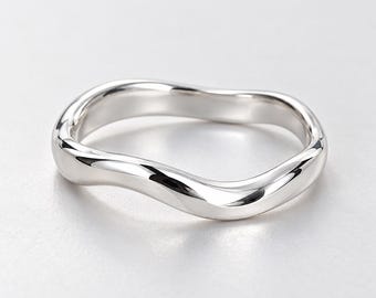 Sterling Silver Chunky Thumb Ring: Handmade Statement Jewelry// Minimalist Ocean Band// Dainty Stacking Jewelry