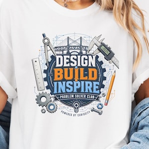 Engineering Teacher Shirt, Build Inspire Tee, Architecture Drafting Gift, Problem Solver Vintage Graphic Comfort Colors Tee