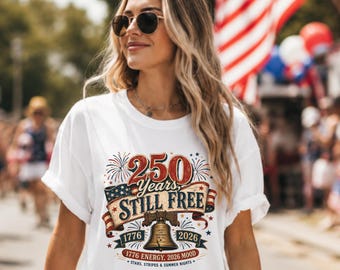 250th Anniversary Shirt, Patriotic USA Independence Day Top, Celebration Tee, Freedom Lover Gift, Vintage Graphic Comfort Colors