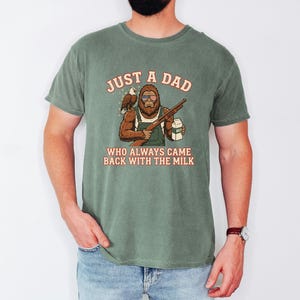 Funny Sasquatch Joke, Vintage Bigfoot Tee, Came Back Milk Shirt, Patriotic Papa Top, Fathers Day Gift Dad, Eagle Graphic Tshirt image 4