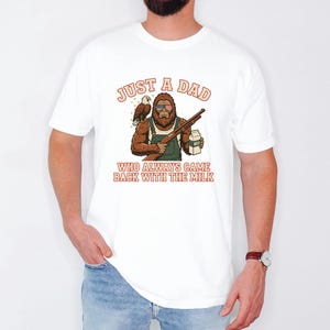 Funny Sasquatch Joke, Vintage Bigfoot Tee, Came Back Milk Shirt, Patriotic Papa Top, Fathers Day Gift Dad, Eagle Graphic Tshirt image 7