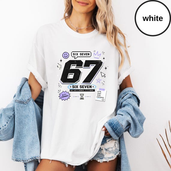 Viral 67 Meme Shirt, Funny Number Mood Tee, Gen Alpha Internet Humor Gift, Vintage Graphic Comfort Colors Tee