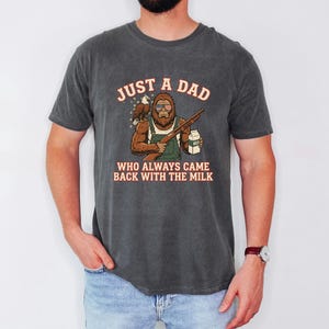 Funny Sasquatch Joke, Vintage Bigfoot Tee, Came Back Milk Shirt, Patriotic Papa Top, Fathers Day Gift Dad, Eagle Graphic Tshirt image 6
