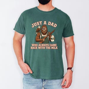 Funny Sasquatch Joke, Vintage Bigfoot Tee, Came Back Milk Shirt, Patriotic Papa Top, Fathers Day Gift Dad, Eagle Graphic Tshirt image 3