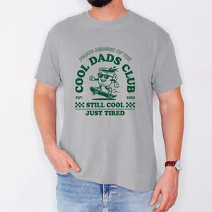 Retro Skater Tee, Dads Cool Club Shirt, Est 2026 Husband Top, Baby Shower Gift For Papa, Tired Mascot Tshirt, Comfort Colors Tee image 3