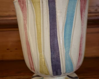 Vintage Striped Canister by Red Wing, Sweet Shop Jolly Jar Pattern