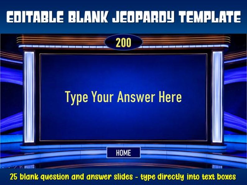 Editable Jeopardy Template Powerpoint, Game Show Board, Scoreboard ...
