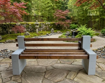 DIY Patio Bench Plan | Easy Build Outdoor Wooden Furniture (PDF Download)