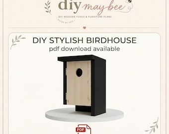 Stylish Birdhouse Plans | DIY Woodcraft Project Template (PDF Download)