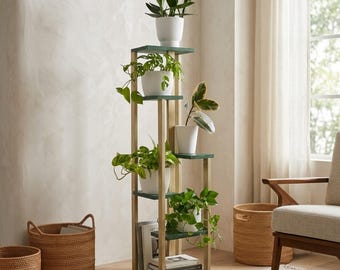 DIY Corner Plant Stand Plans | Tiered Woodworking PDF (Digital Download)