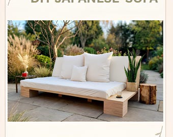 DIY Japanese Sofa Plans | Woodworking Plans, Modern Couch Build, Step by Step Furniture Plan, PDF Digital Download
