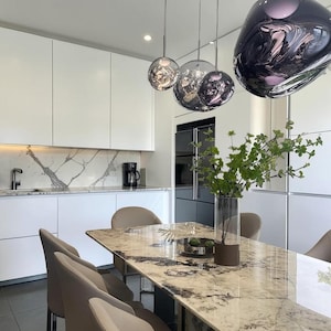 Modern akrylpendellampa: Minimalistisk hängande lampa för matsal, kök, sovrum