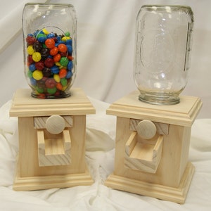 Natural Wood - Hand-made Wood Candy Dispenser - M&M® Peanut Skittles® Snack