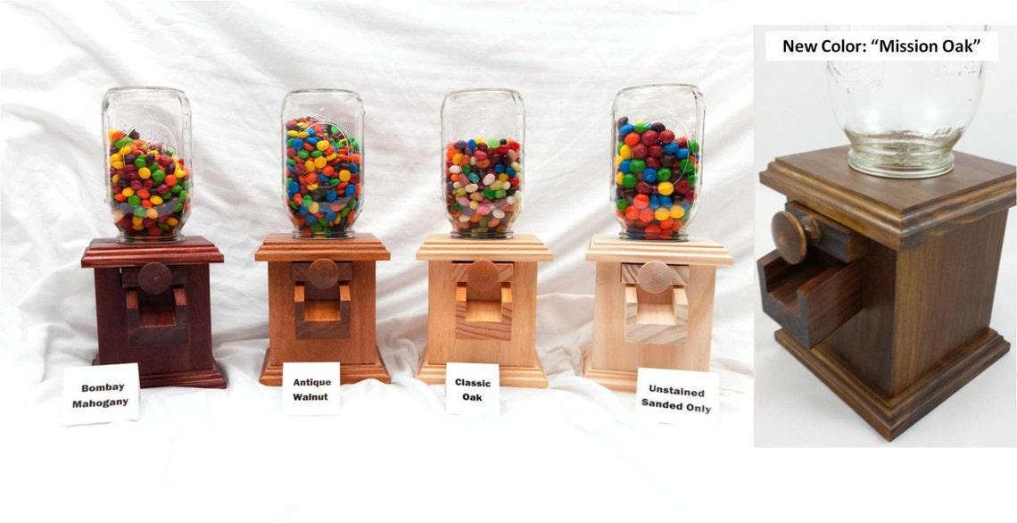 Handmade Wooden Candy Dispenser M&M® Peanut Skittles® Snack Etsy