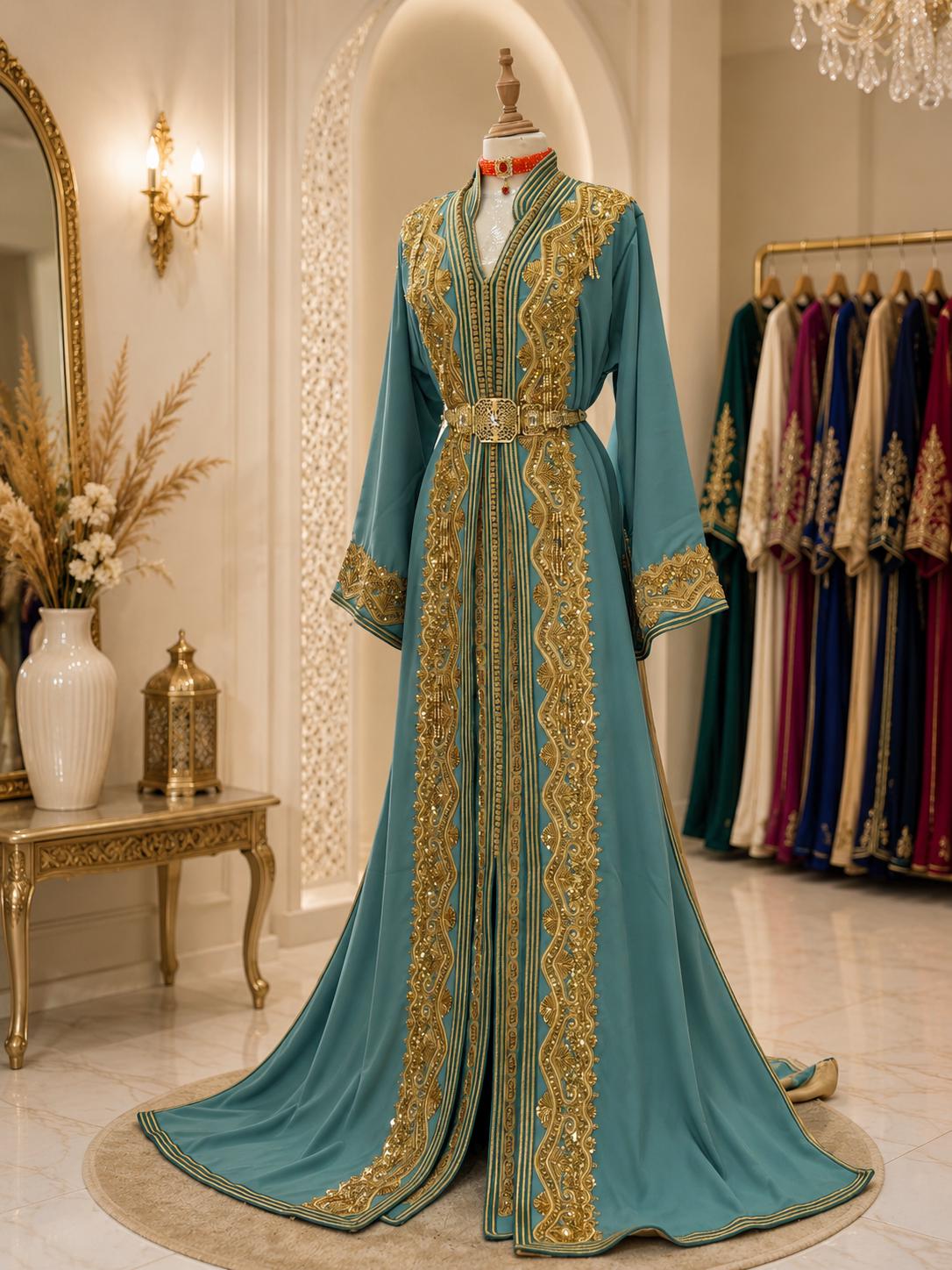 Moroccan Green Dress - Etsy