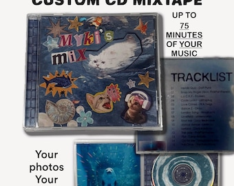 Custom CD Mixtape | Personalized Playlist, Up to 75 Minutes Music