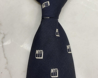 New York Advertising NYT logo NeckTie Neck Silk Tie Vintage G S Harvale