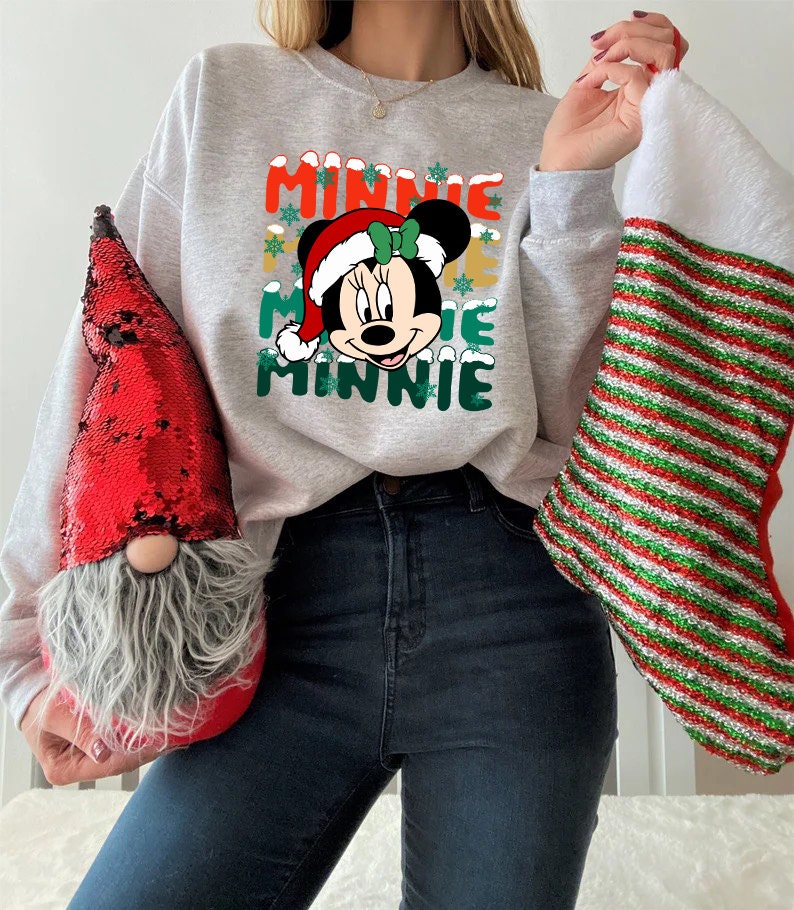 Discover Disney Characters Christmas Sweatshirt, Mickey and Friends Christmas Sweatshirt, Christmas Hoodie, Disney Christmas Family Sweater FL112