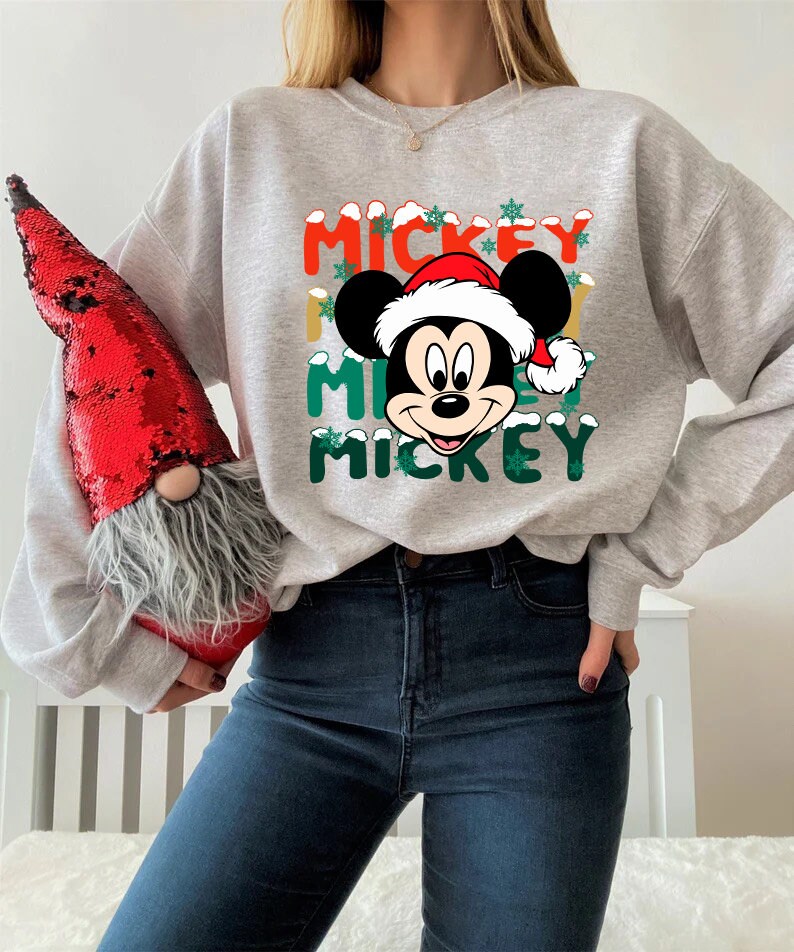 Discover Disney Characters Christmas Sweatshirt, Mickey and Friends Christmas Sweatshirt, Christmas Hoodie, Disney Christmas Family Sweater FL112