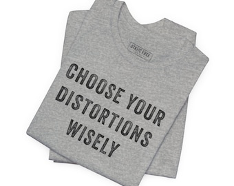 Camiseta divertida para cartógrafos: elige tus distorsiones con sabiduría - Camiseta de proyección cartográfica - Regalo de humor SIG - Camiseta de geografía - Ropa de cartografía