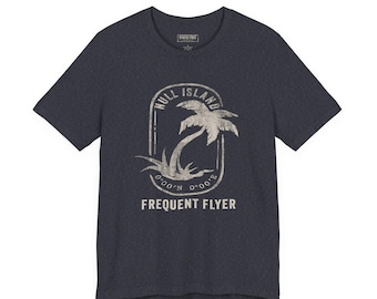 Camiseta de viajero frecuente de la Isla Nula – Ropa para nerds con humor geográfico y mapas