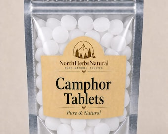 Pure Camphor Tablets for Puja, Natural Aromatic Home Fragrance, Temple Prayer Rituals