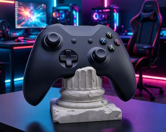 Soporte para mando de Xbox Olympus, base de pedestal para Xbox Series X/S, soporte estilo mármol, blanco o gris, expositor para escritorio de juegos.